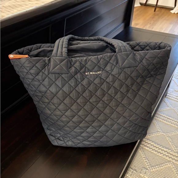 MZ Wallace Dark Blue Quilted Tote - Picture 2 of 14